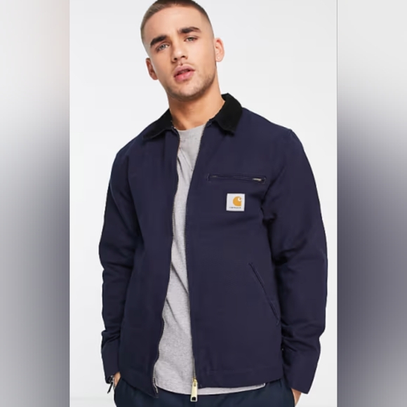 Carhartt Men's WIP Detroit Lightweight Jacket Navy Blue, Size XL, New - Picture 1 of 9
